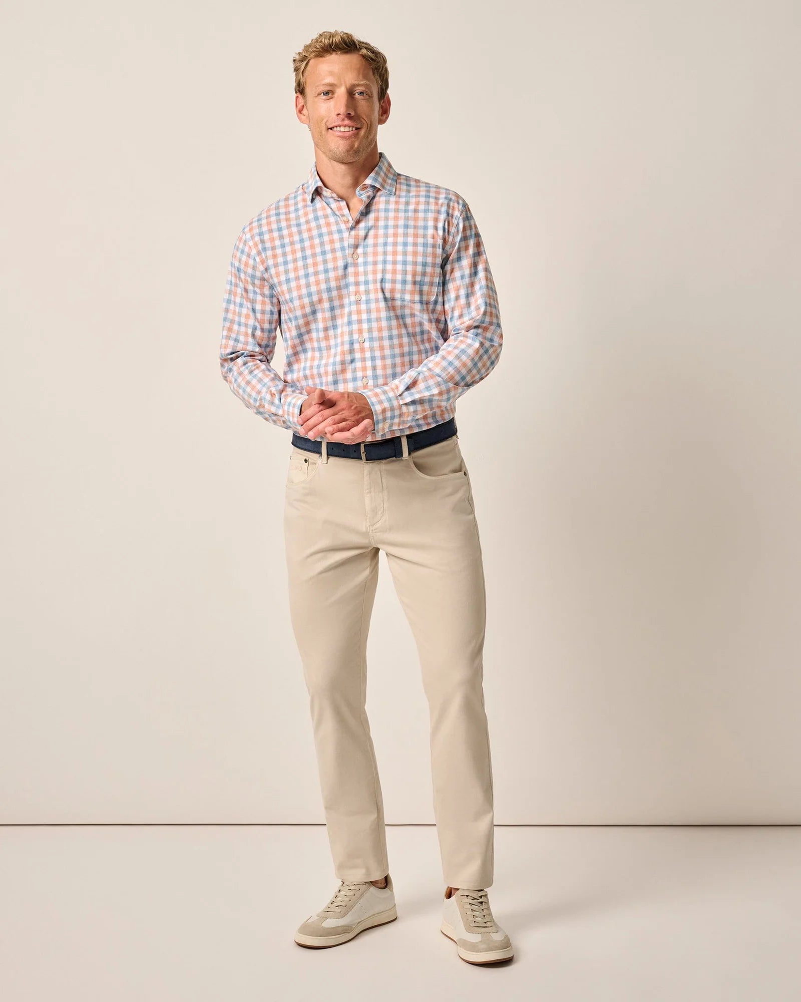 Johnnie O Carmel 5 Pocket Men's Casual Pants - Comfortable Stretch Travel & Outdoor Adventure Pants for Hiking, Golf & Everyday Wear