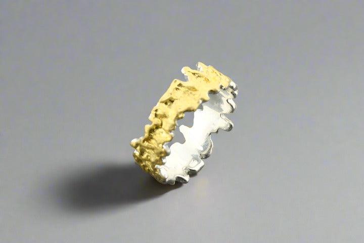 Elegant Ruffled Edge Ring - 14K Gold Over Sterling Silver - Perfect for Weddings, Anniversaries & Special Occasions
