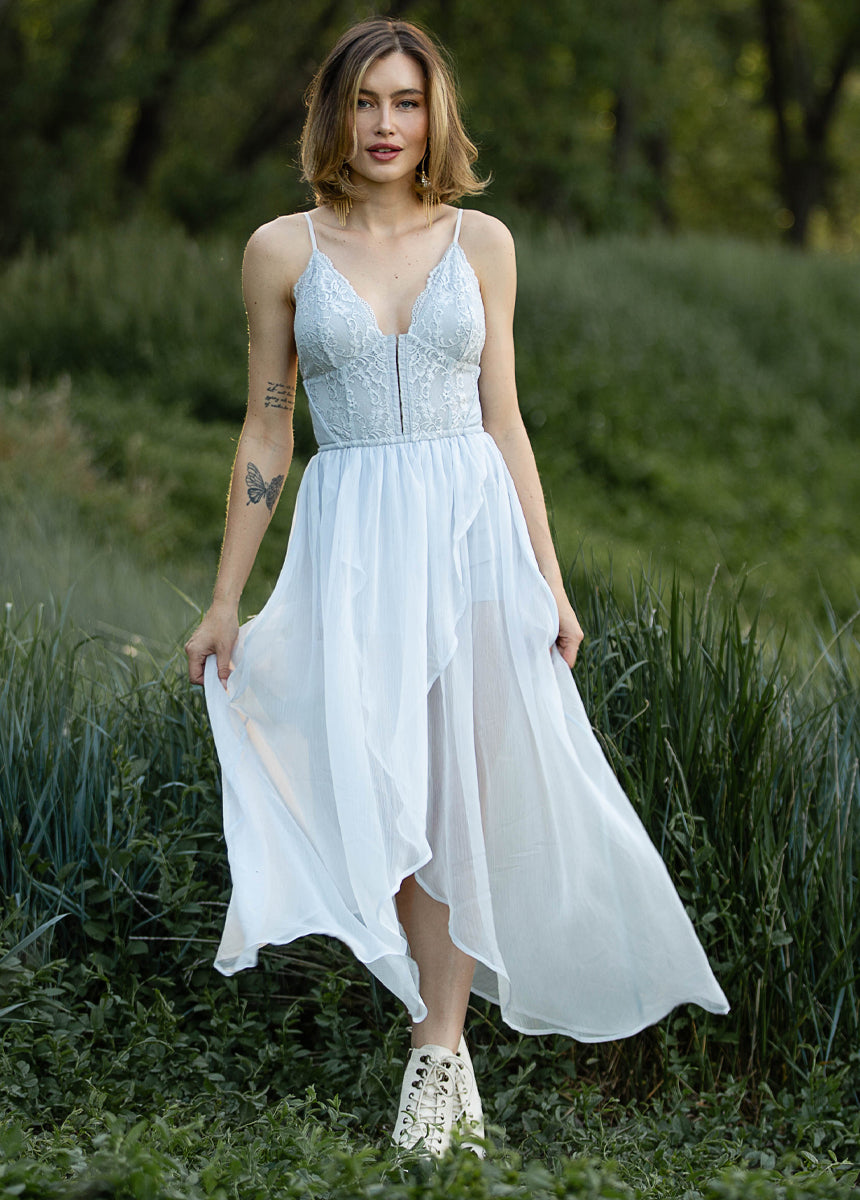Katharina Women's Casual Dress in Dove Gray - Perfect for Office Wear, Date Nights & Summer Outfits