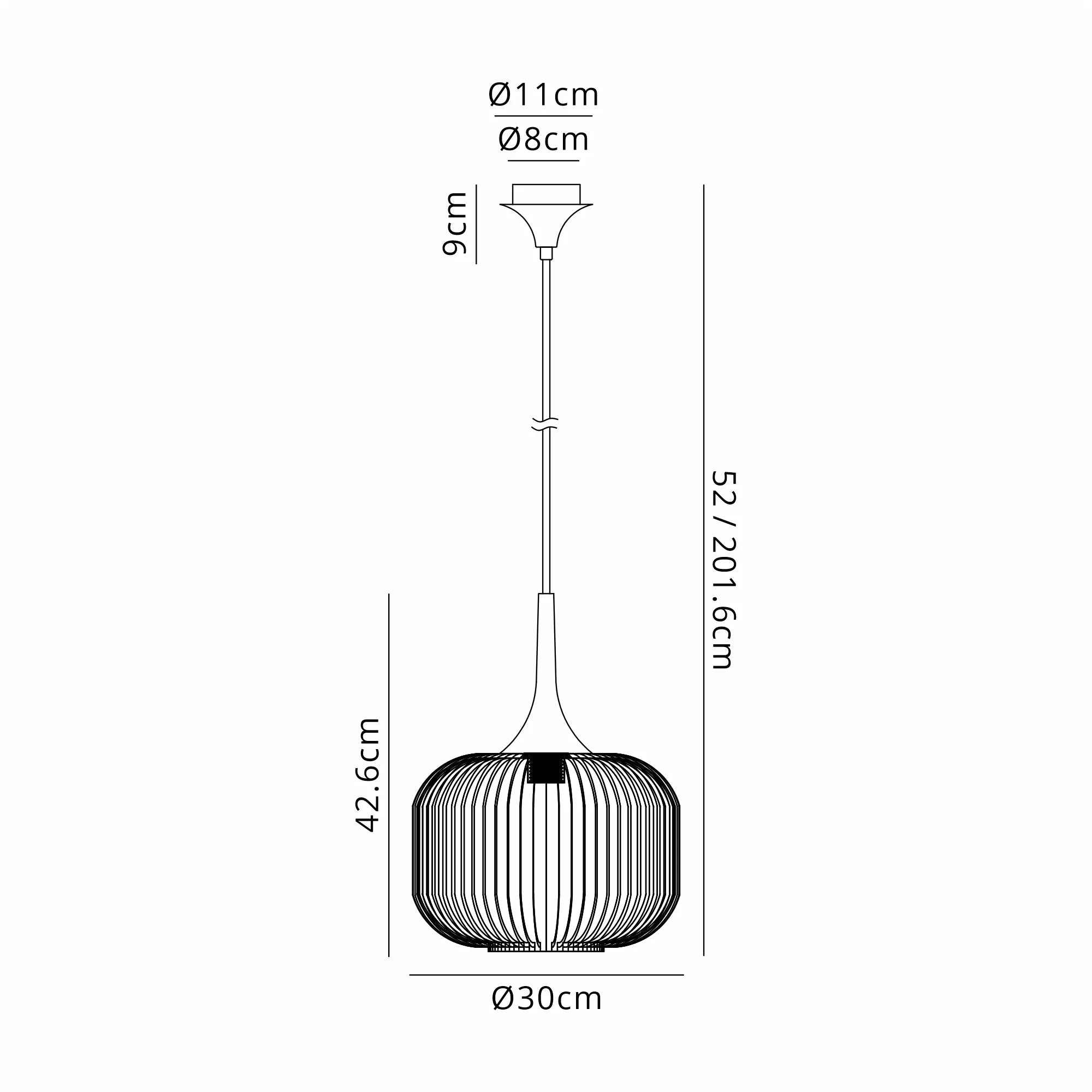 Benalla Single Pendant Light Fixture - Brushed Nickel, Oil Rubbed Bronze & Polished Chrome Finishes - Perfect for Kitchen Island, Dining Room or Bedroom Lighting