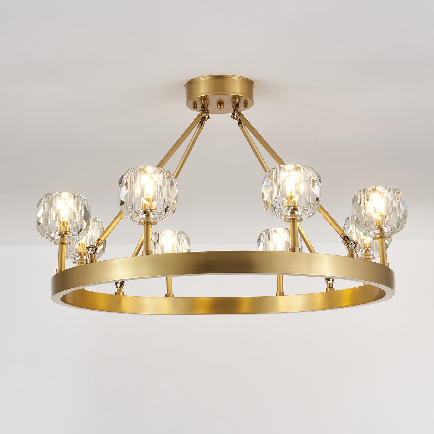 Brass & Clear Glass