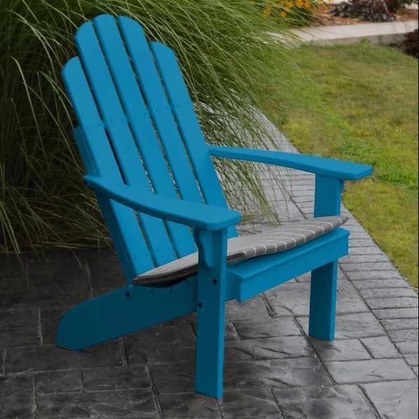 Premium Yellow Pine Kennebunkport Adirondack Chair - Outdoor Patio Furniture for Garden, Deck, Poolside & Backyard Relaxation | Durable & Weather-Resistant Wooden Chair