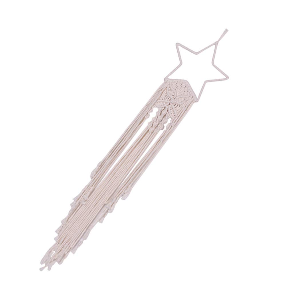 VALICLUD Star Dream Catcher - Handmade Bohemian Macrame Wall Hanging with Cotton Rope, Boho Home Decor for Bedroom, Living Room, Nursery - Perfect for Wedding, Birthday Party & Eid Mubarak Celebrations