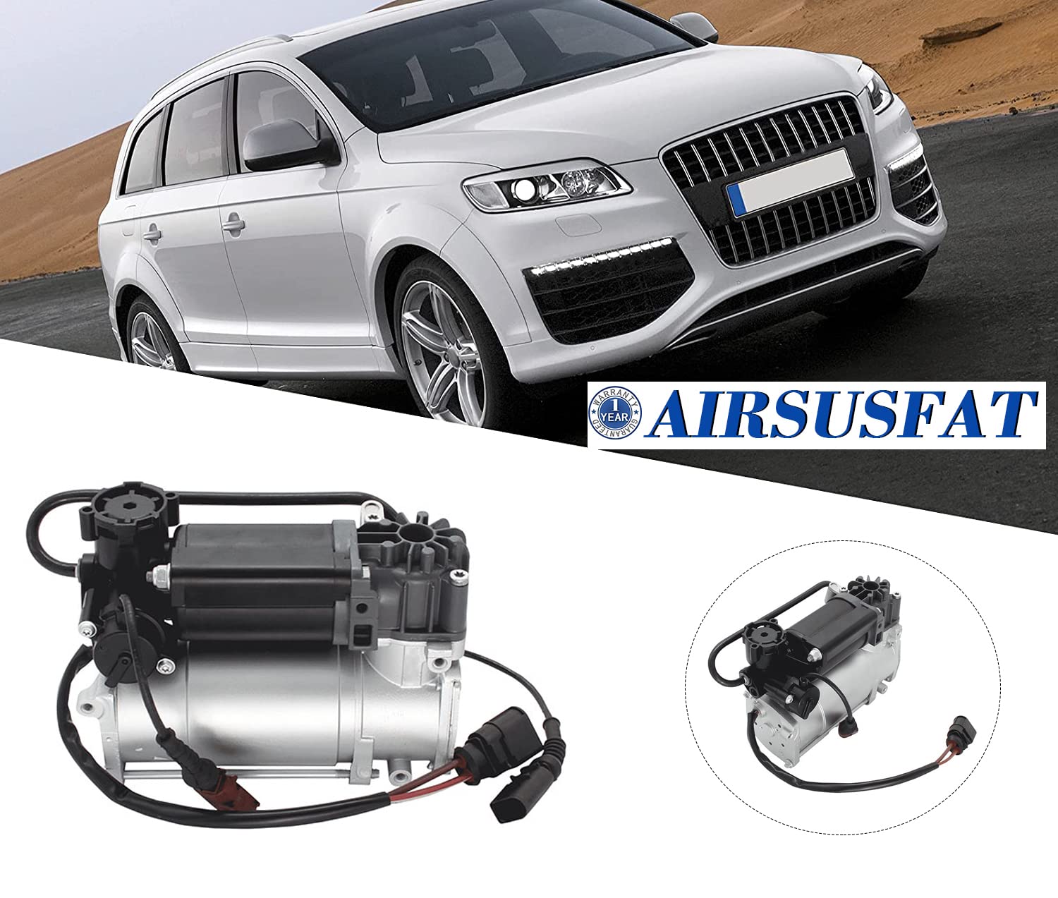 Air Suspension Compressor Pump for VW Phaeton & Bentley Continental GT/GTC - OEM 3D0616005M - Reliable Air Ride System Replacement for Smooth Driving Experience