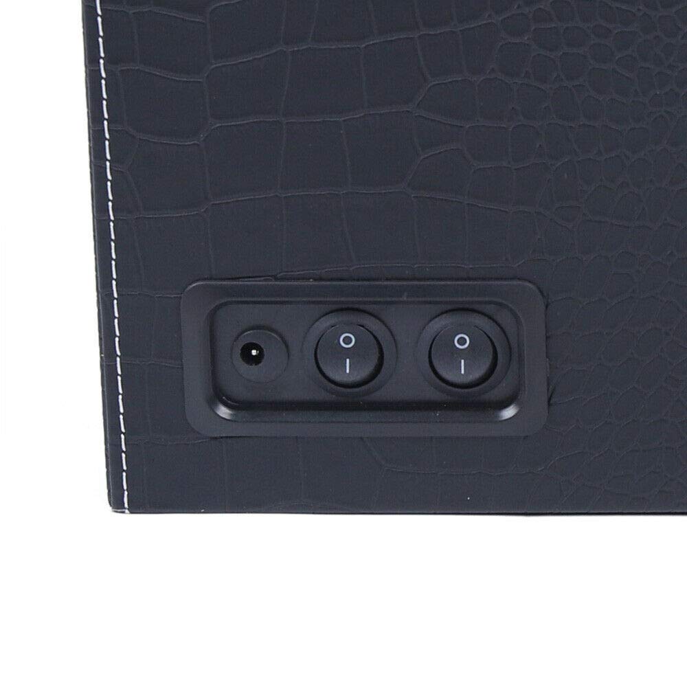 LOYALHEARTDY Automatic Watch Winder Display Box - 4 Watch Winders & 6 Storage Spaces - Black Crocodile Pattern - 2 Silent Motors - Auto Watch Storage Case for Luxury Watch Collection & Display - Perfect for Watch Enthusiasts, Collectors & Jewelry Storage