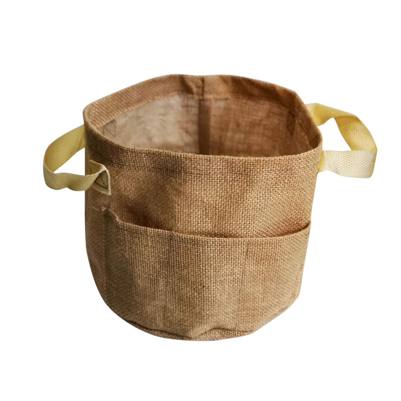**Weeloloe Kids Mini Garden Planting Bag - Breathable Linen Planter Container for Indoor/Outdoor Plants, Flowers, Herbs - Perfect for Home Gardening, Balcony & Patio Decor**