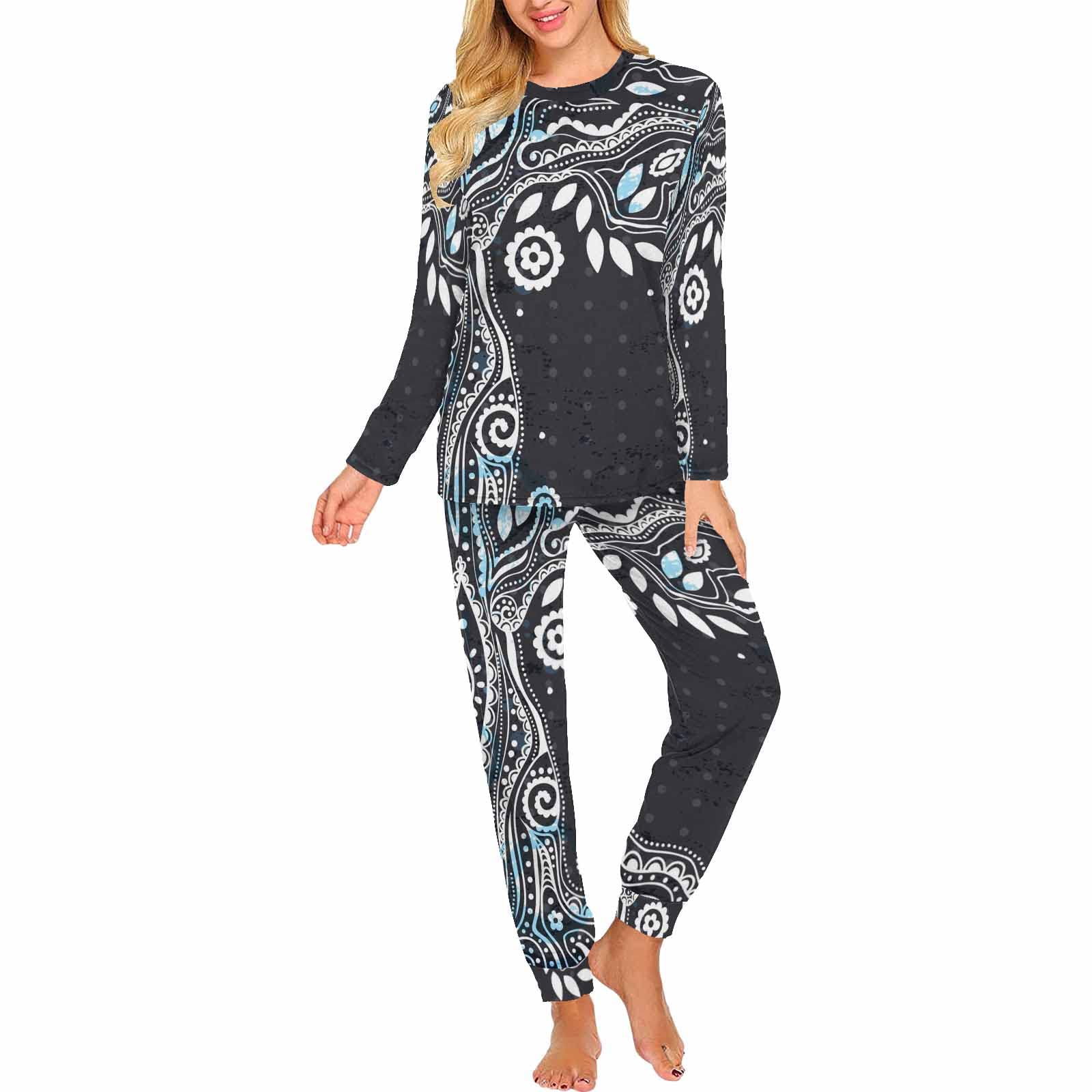 InterestPrint Lucky Tree Women's 2-Piece Sleepwear Set - Soft Sweatshirt & Jogger Pajamas for Women | Cozy Loungewear for Relaxing at Home, Sleeping & Casual Wear