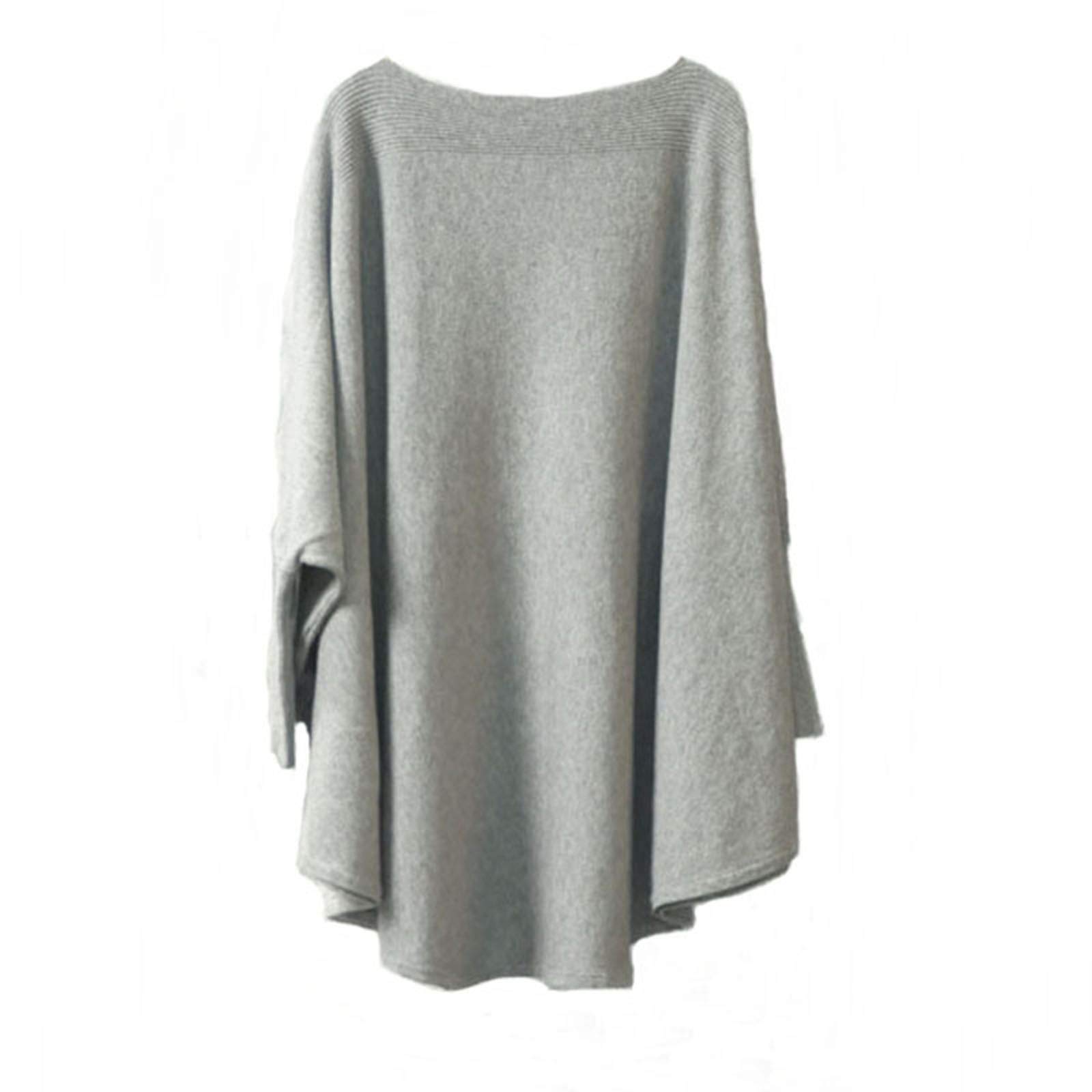 Cozy Cotton Cardigan for Women - Round Neck Batwing Sleeve Warm Sweater Top - Perfect for Home, Office & Casual Outfits | Ladies Comfortable Knitwear for Fall & Winter