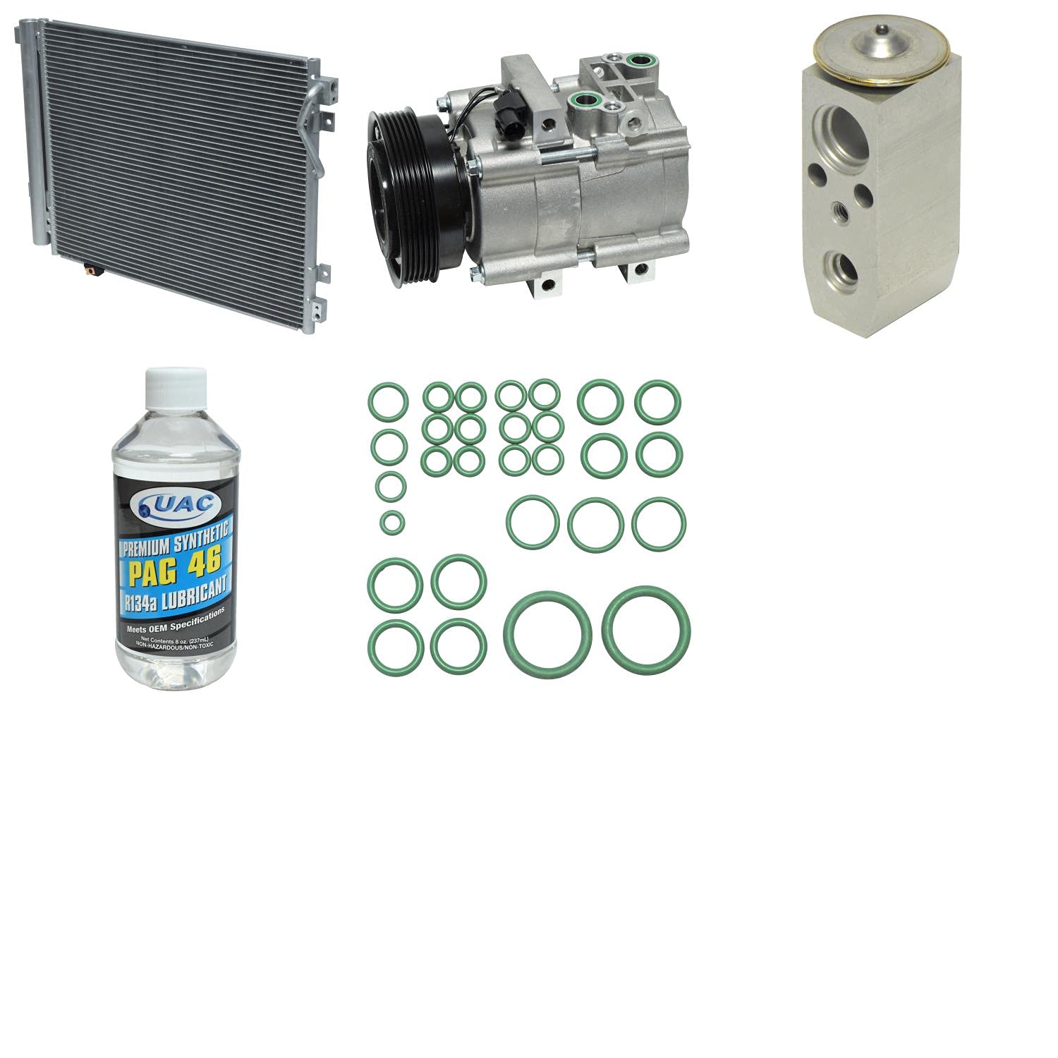 HVAC A/C Compressor and Condenser Replacement Kit - Compatible with Multiple Car Models - Perfect for DIY Auto Repair and Maintenance