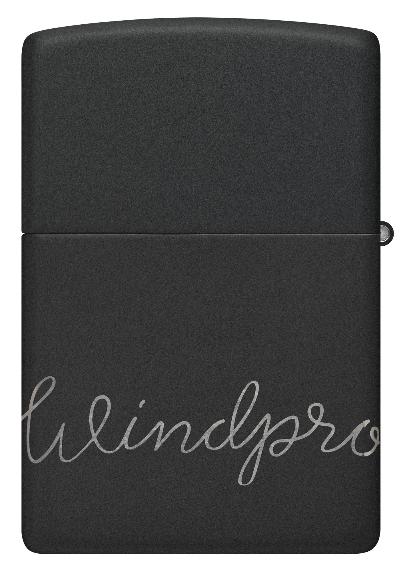 Zippo Matte Black Lighter with Cursive Lettering Design - Perfect for Outdoor Camping, Travel & Everyday Carry (ECG)