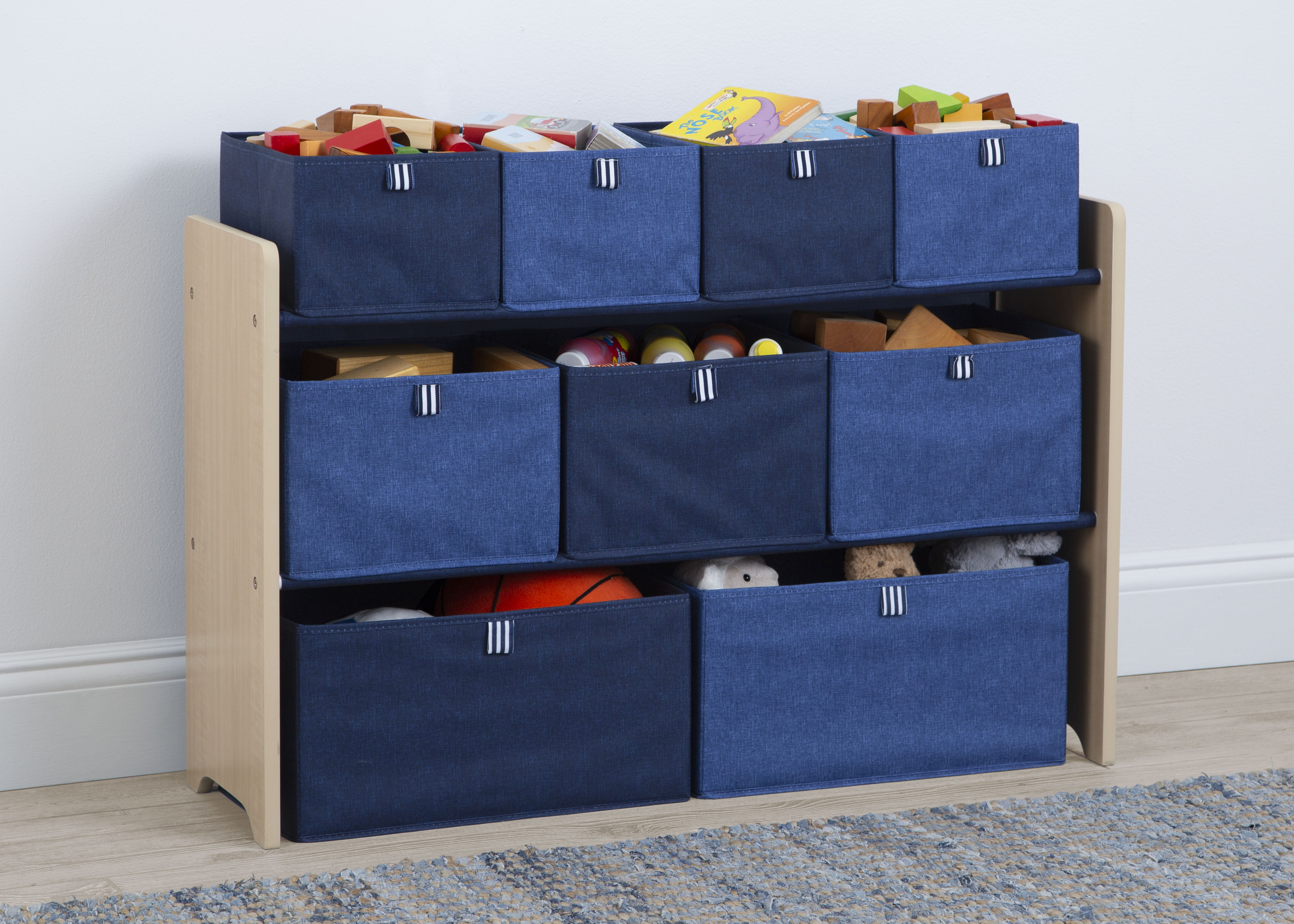 GapKids Deluxe Toy Organizer Storage Bin - Kids Room Organization, Playroom Storage Solution for Toys, Books & Clothes - Perfect for Bedrooms, Daycares & Play Areas