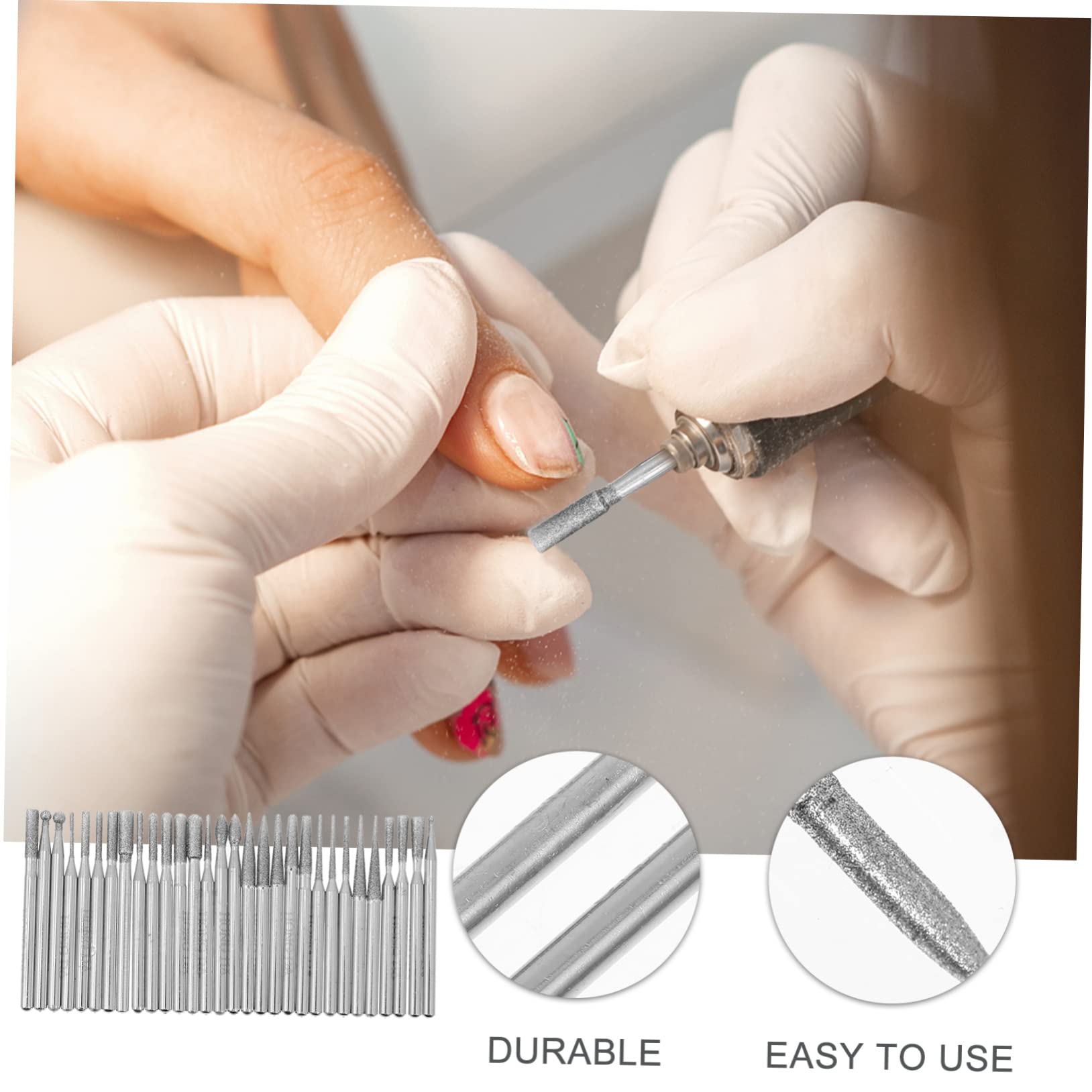 Minkissy 30Pcs Nail Drill Bits Set - Professional Manicure & Pedicure Kit for Cuticle Care, Nail Shaping & Polish Removal - Perfect for Home Salon, Nail Art & DIY Nail Care