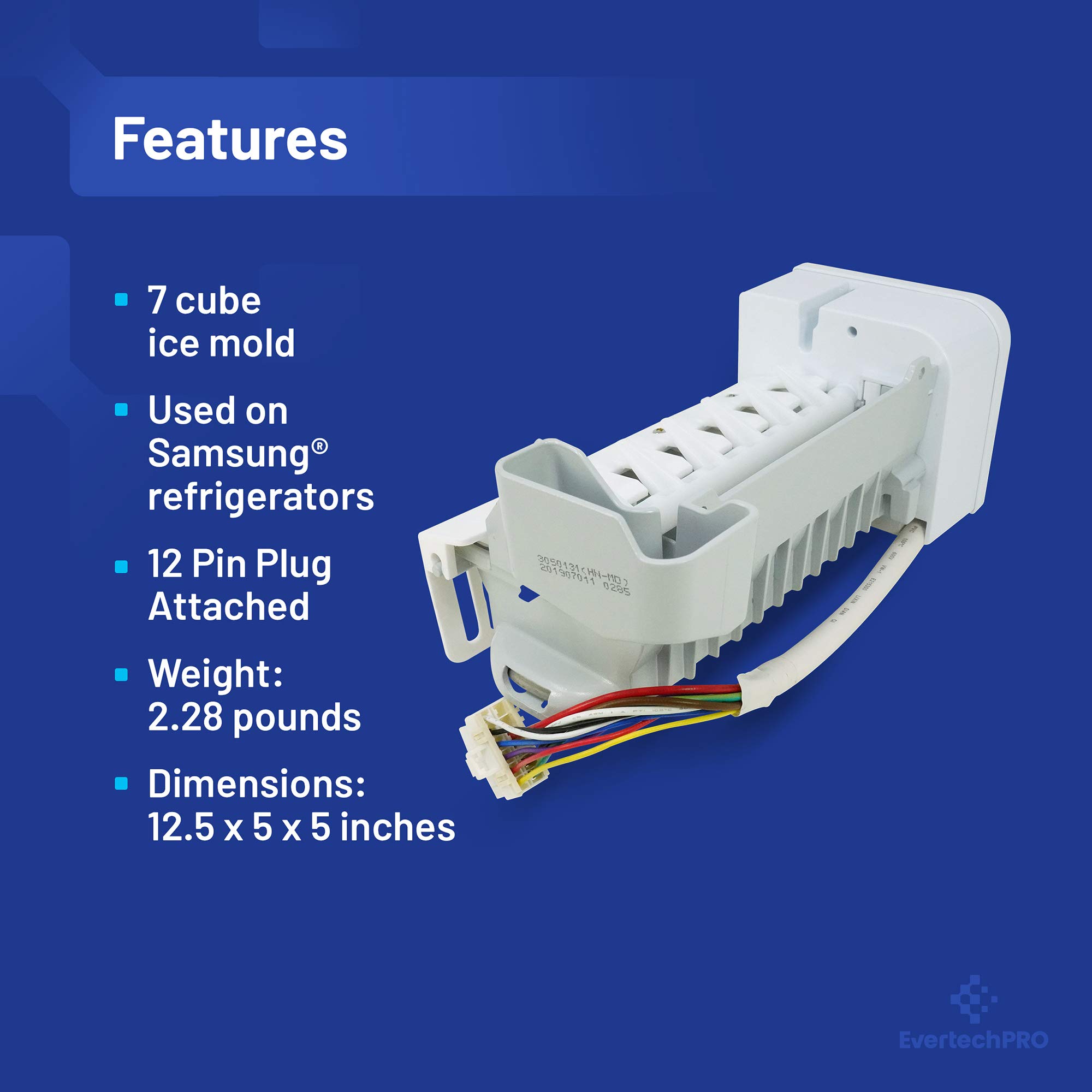 Samsung Refrigerator Ice Maker Replacement DA97-07549B - Compatible with Model 1925065 - Perfect for Kitchen, Office, and Home Use