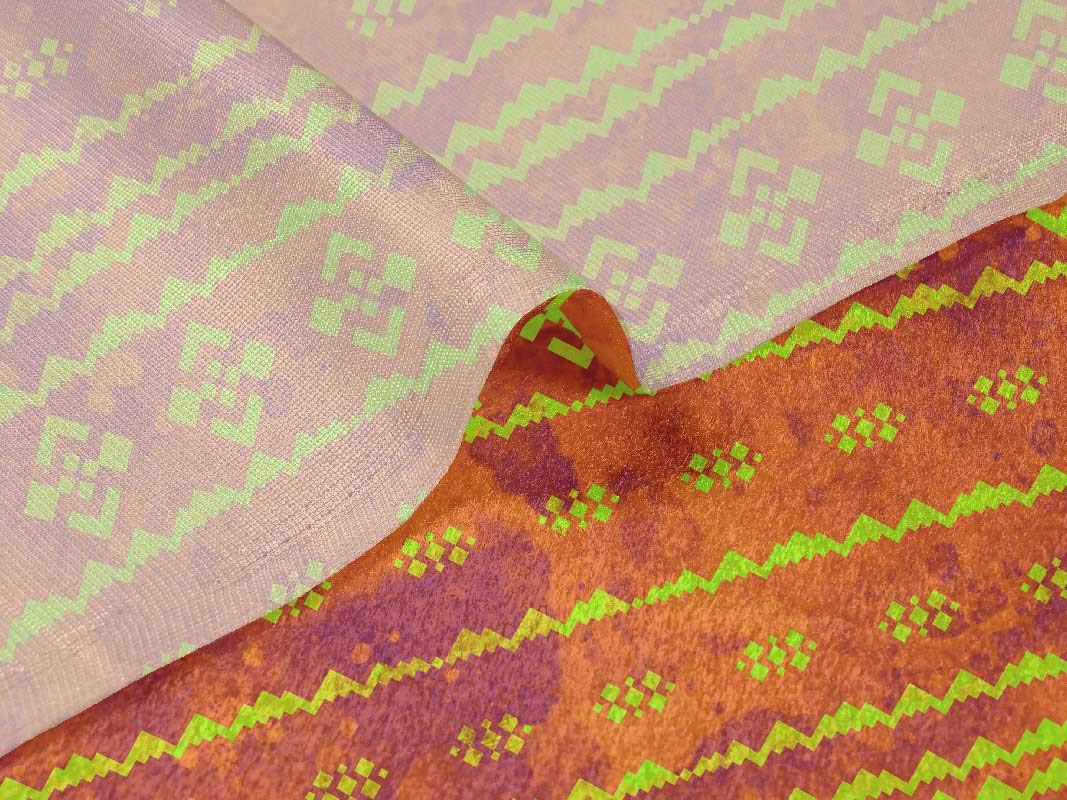 oneOone Velvet Orange Batik Fabric by The Yard - 58 Inch Wide Printed DIY Sewing Material for Clothing, Quilting & Home Decor | Perfect for Dresses, Scarves & Craft Projects