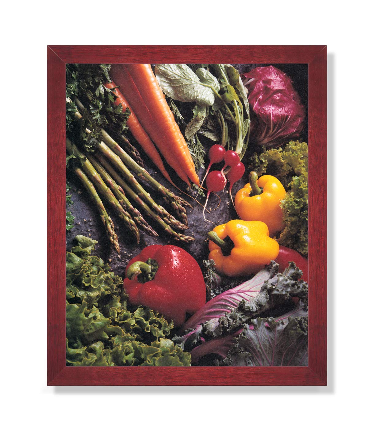 Peppers Vegetable Kitchen Cafe Contemporary Framed Art Print - Perfect for Home, Restaurant & Office Decor