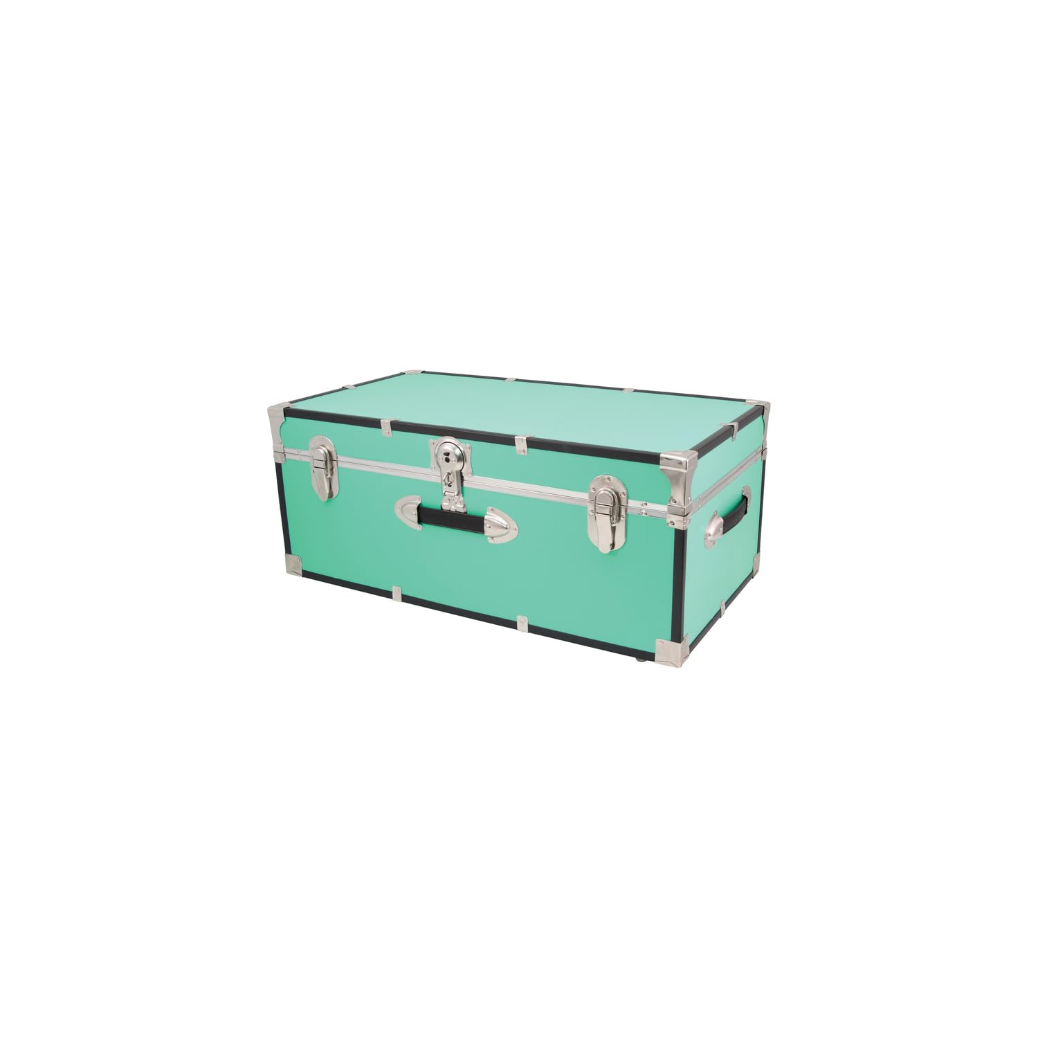 Southwestern Style 30-Inch Rolling Trunk with Lock - Teal, Durable Luggage with Secure Locking System & Spacious Storage | Perfect for Air Travel, Road Trips & Home Organization