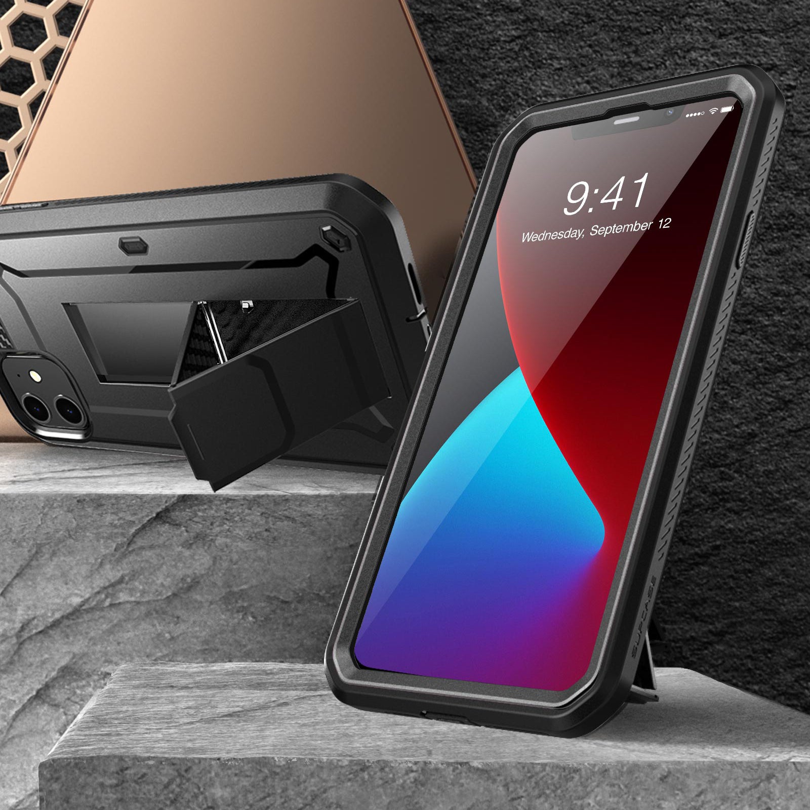 iPhone 12 6.1 Inch Shockproof Case - Unicorn Beetle Pro Series Rugged Protective Cover with Built-in Screen Protector | Perfect for Outdoor, Construction & Extreme Sports Use