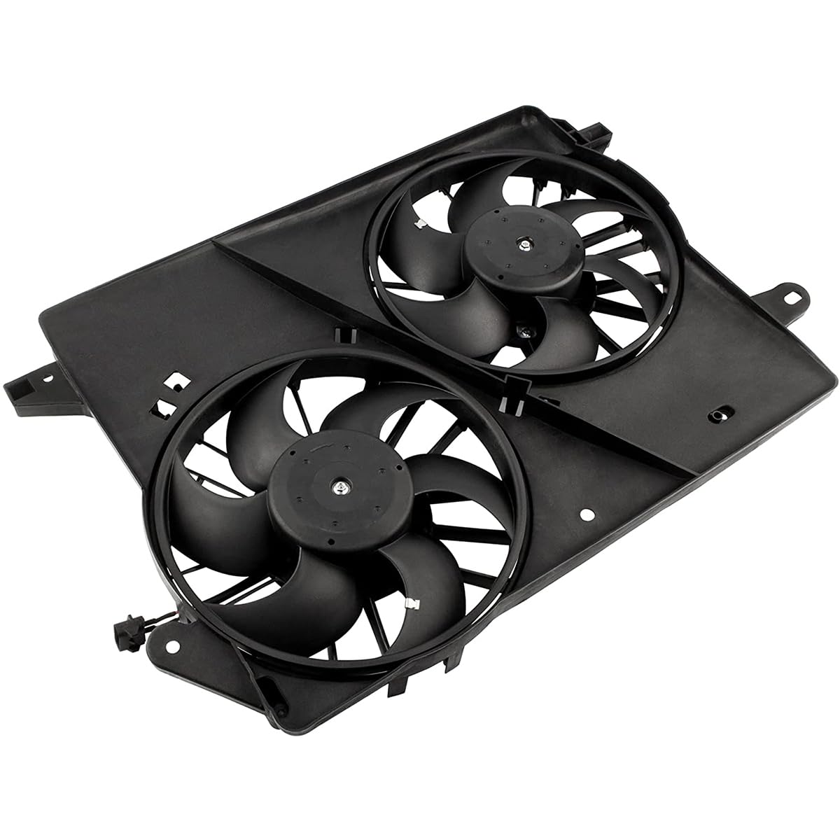Dual Engine Cooling Fan Assembly Replacement for Chrysler 300 2005-2008, Dodge Challenger 2008, Charger 2006-2008, Magnum 2005-2008 - OEM# 5174358AA CH3115132 - Perfect for Overheating Prevention & Engine Cooling System Repair