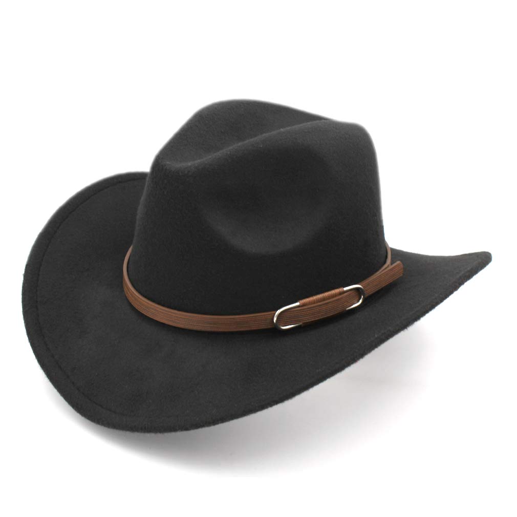 Western Cowboy Hat for Kids Boys & Girls - Brown Belt Decorations - Halloween, Birthday Party, Cosplay Costume - Perfect for Dress Up, Wild West Themed Events & Photo Shoots