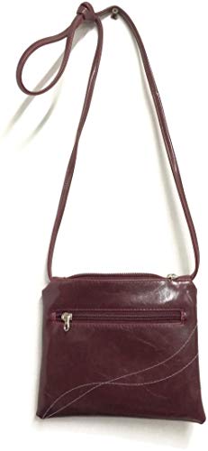 Vegan Adjustable Crossbody Bag - Machine Washable Small Purse Made in USA (Wine Red) | Perfect for Travel, Shopping & Everyday Use