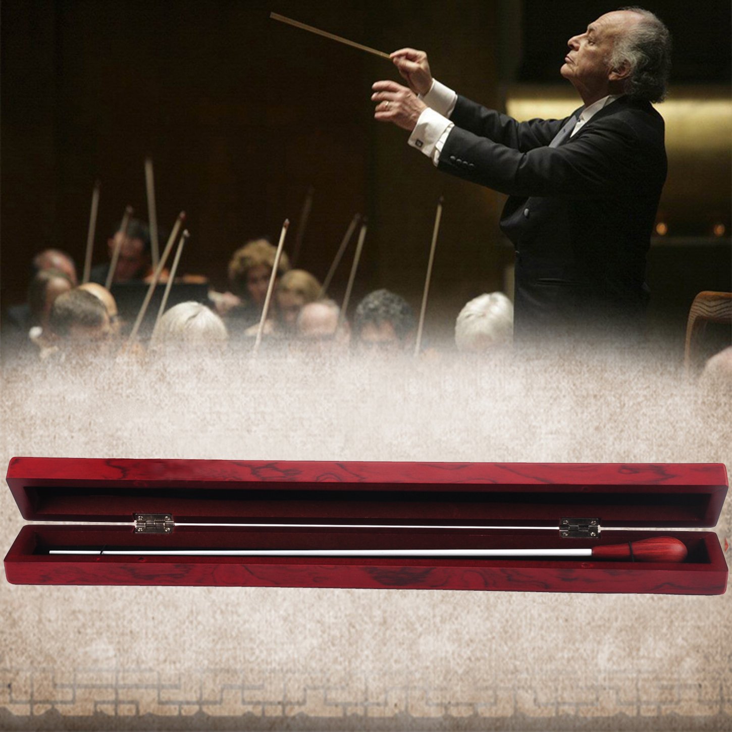 Professional Rosewood Orchestra Conducting Baton with Wooden Gift Box - Perfect for Conductors, Music Teachers & Symphony Performances