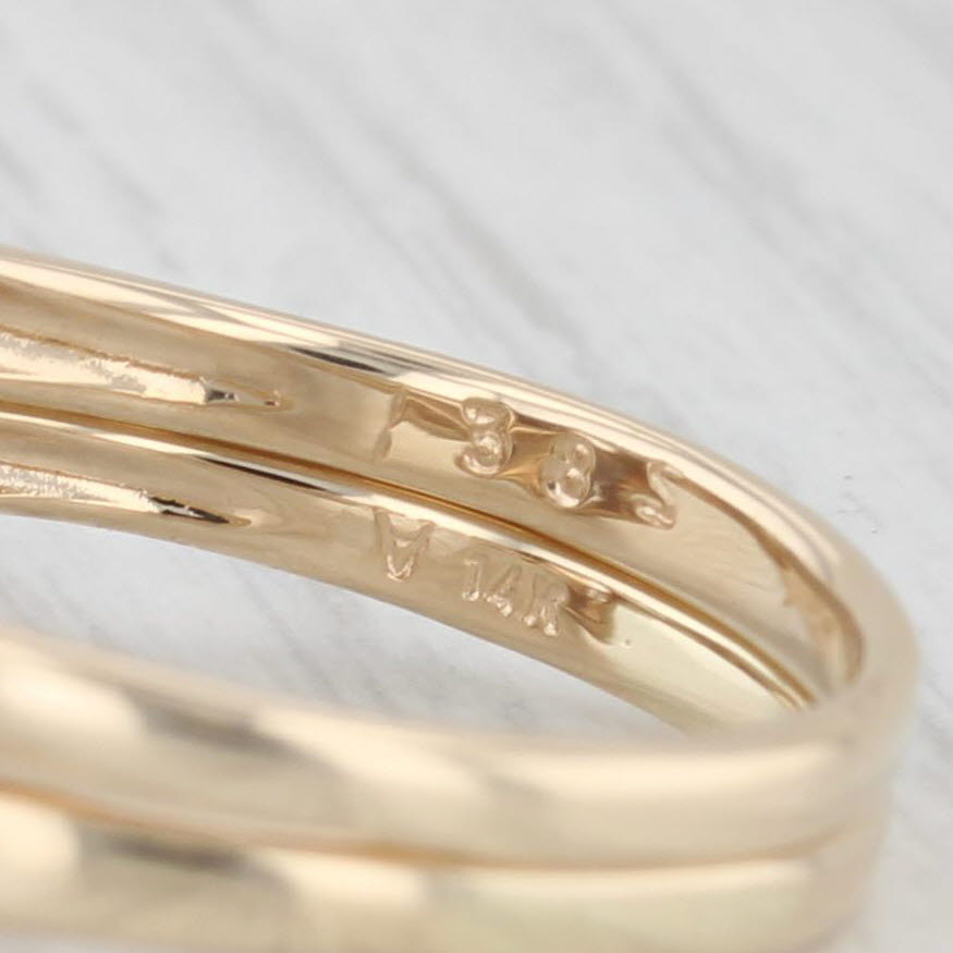 0.15ctw Diamond Ring Jackets & Guards - 14k Yellow Gold Wedding Band Enhancers - Size 5.75 - Perfect for Bridal Sets & Anniversary Gifts