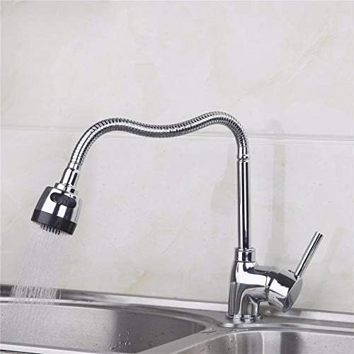Modern Chrome Kitchen Sink Faucet with Swivel Spout & Ceramic Disc - Hot/Cold Water Mixer Tap for Contemporary Homes | Perfect for Washing Dishes, Food Prep & Kitchen Cleaning