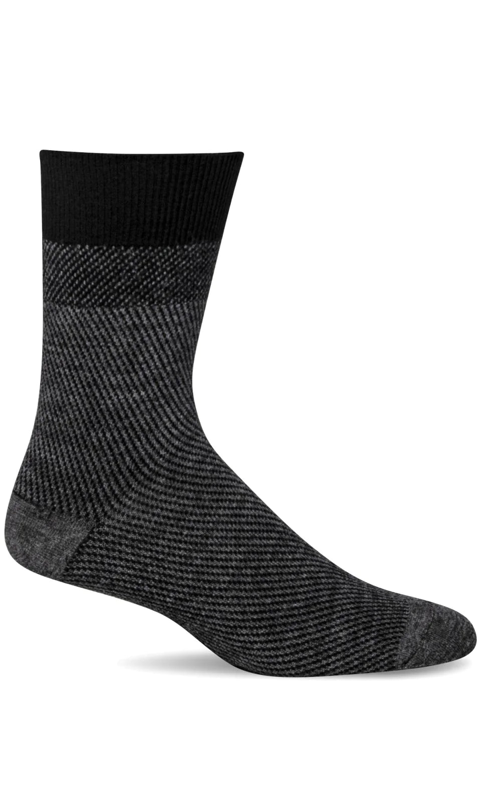 Sockwell Men's Zig Essential Comfort Socks - Ultra Soft Compression Socks for Running, Hiking & Everyday Wear - Arch Support & Moisture Wicking Technology