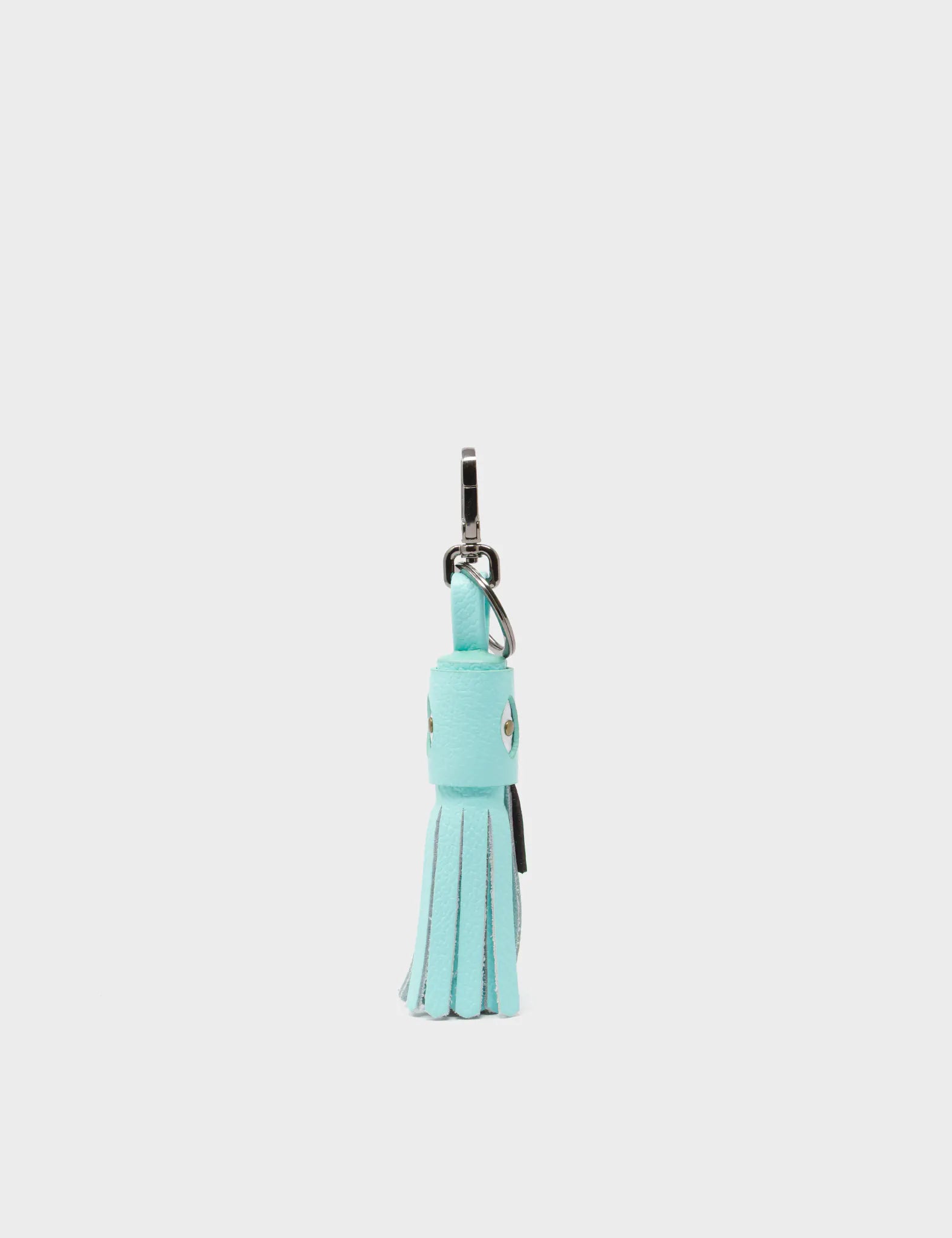 Callie Marie Hue Charm Acuatic Blue Leather Keychain - Stylish & Durable Leather Key Ring for Women - Perfect for Keys, Bags & Everyday Carry Accessories