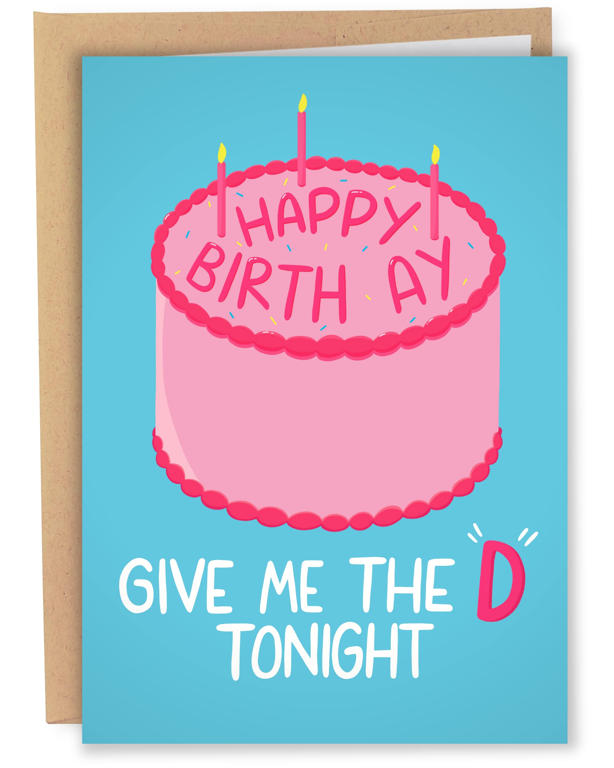 Funny Naughty Birthday Card for Husband - 5x7 Inch Humorous Greeting Card for Boyfriend, Fiance & Men | Perfect for Romantic Gifts & Adult Humor (Great for Anniversaries & Special Occasions)