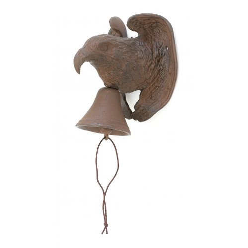 Vintage Cast Iron Eagle Dinner Bell - Heavy Duty Wall Hanging for Garden, Yard, Farmhouse Decor | Perfect for Outdoor Patio, Barn, Rustic Home & Countryside Decorations