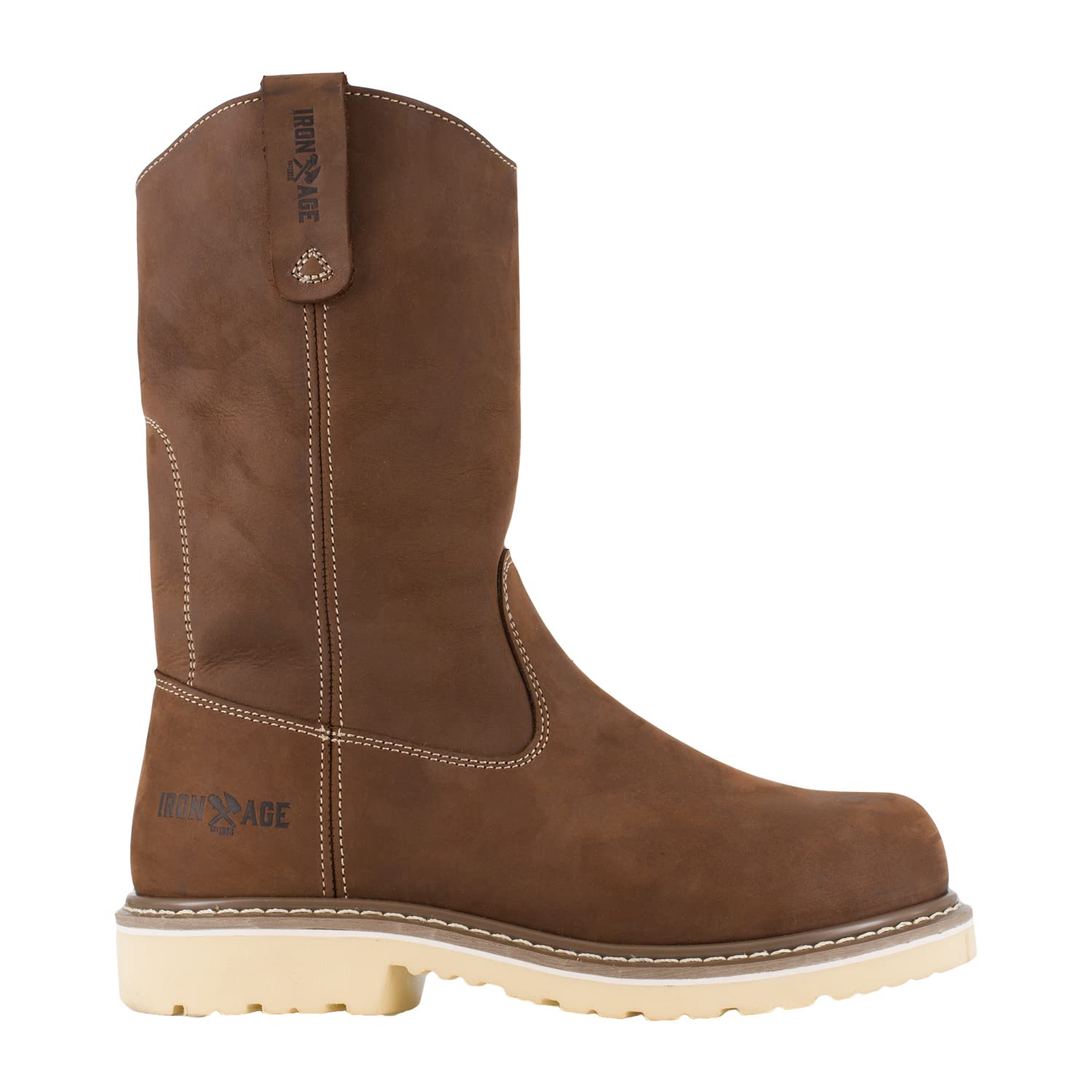 Iron Age Solidifier EH Composite Toe Work Boots - Brown, Size 7.5 M - Durable Safety Shoes for Construction & Industrial Work
