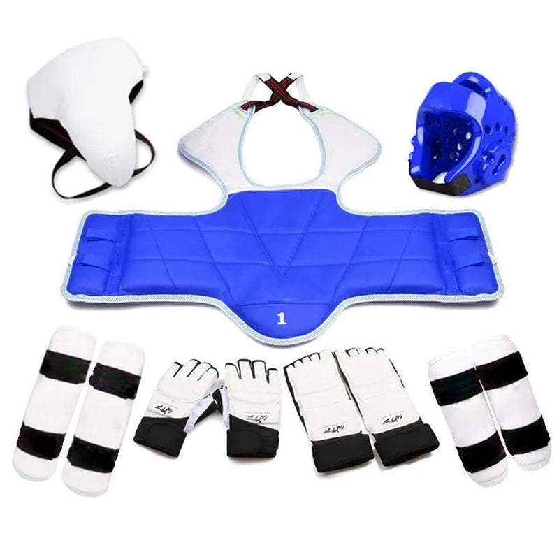Taekwondo Protective Gear Set - 5 Piece Full Body Armor with Helmet, Chest Protector & Kickboxing Gloves for Martial Arts Training | Perfect for Sparring, Competition & Self-Defense Practice