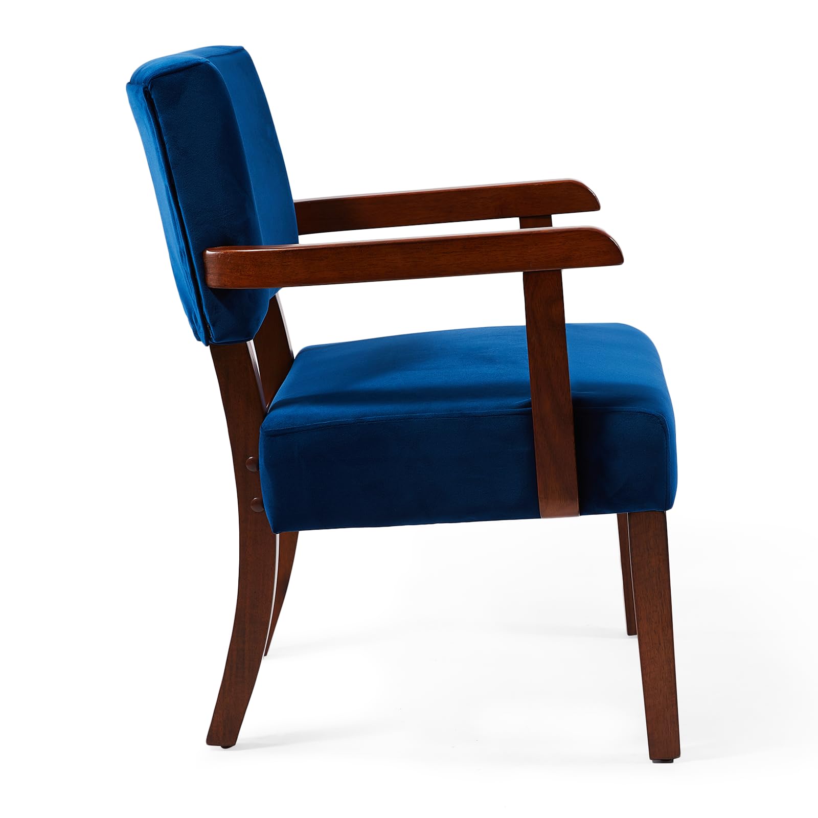 2-Piece Velvet Accent Chair Set with Side Table - Navy Blue Soft Seating for Living Room, Bedroom, Reading Nook & Waiting Areas - Comfortable Armchairs with Plush Cushions for Relaxation & Home Decor