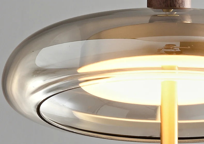 Nimbus Loft Modern Glass Pendant Light - Stylish Hanging Lamp for Kitchen Island, Dining Room, and Living Room Decor
