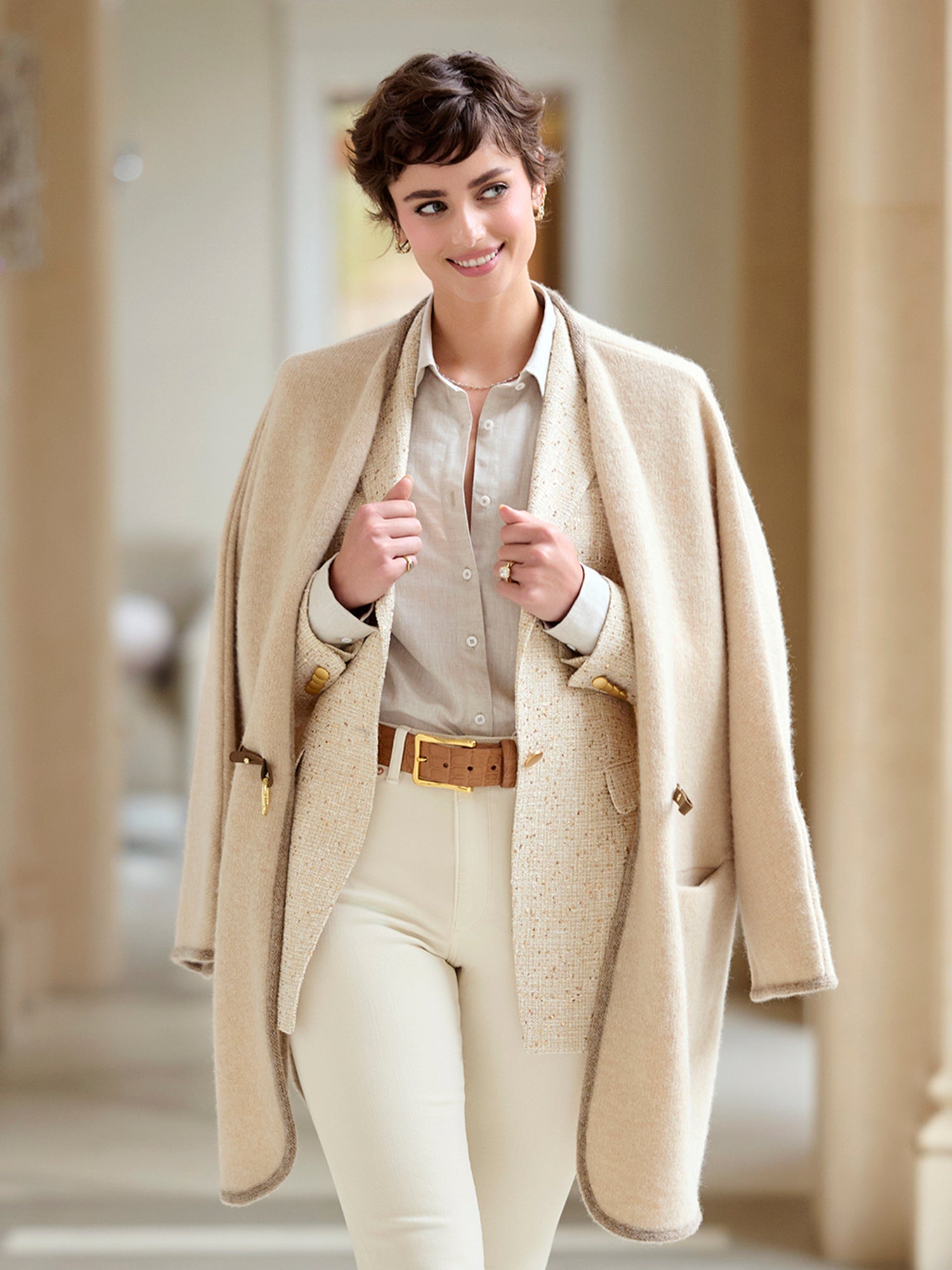 Augusta Soft Wool Cape - Cozy & Warm Winter Shawl Wrap for Women - Perfect for Outdoor Activities, Travel, and Casual Wear