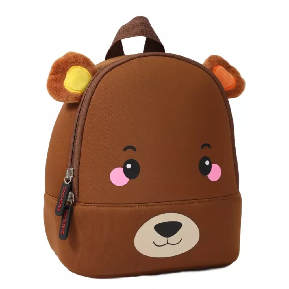 Cute 3D Animal Cartoon Backpack for Kids 1-6 Years - Brown Kindergarten School Bag for Boys & Girls | Perfect for Preschool, Daycare & Travel Accessories