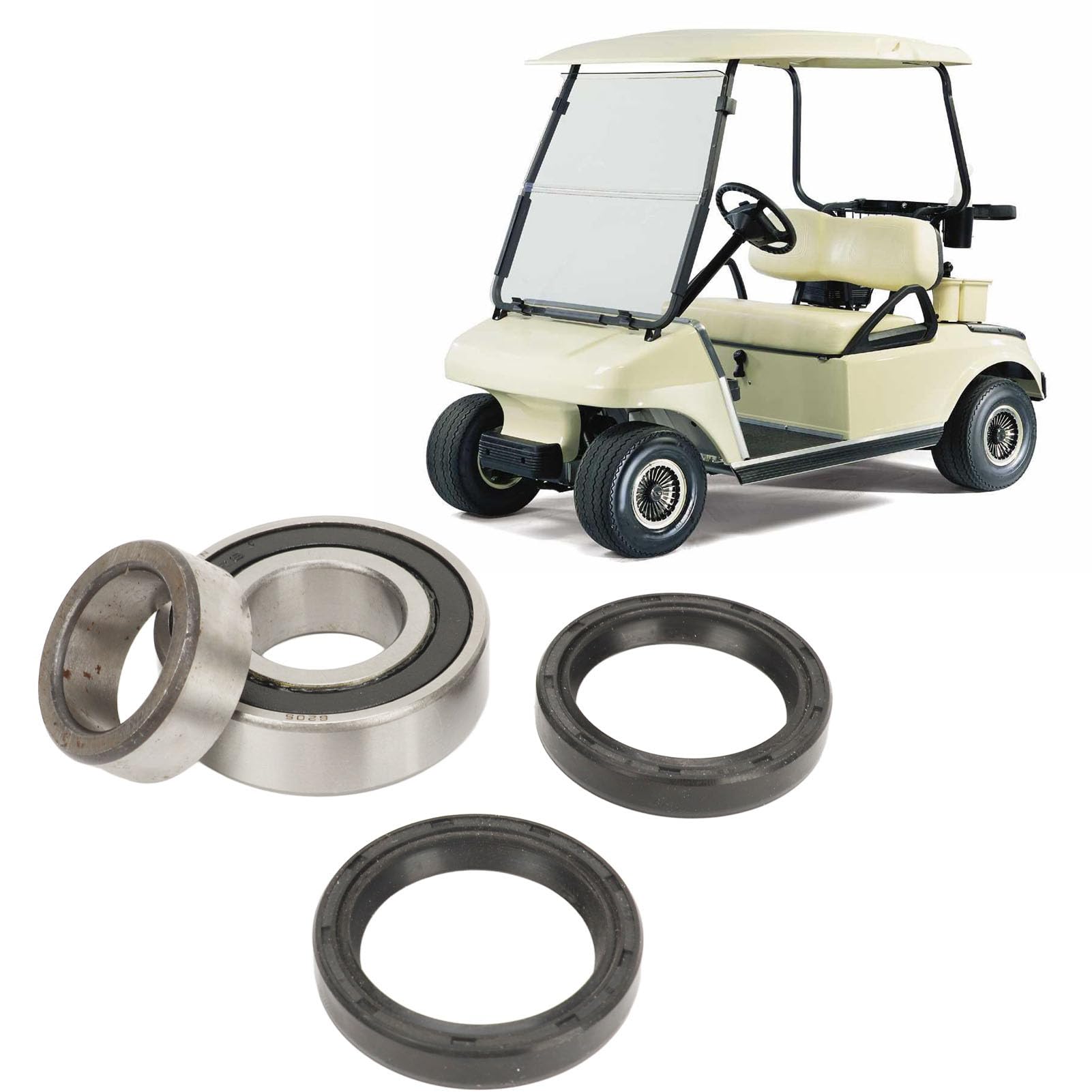 Car Rear Axle Bearing & Oil Seal Kit Replacement - Compatible with DS Electric Cart (Part# 1011291, 1014207) - Durable Rear Axle Bushing & Seal Set for Smooth Ride & Off-Road Performance