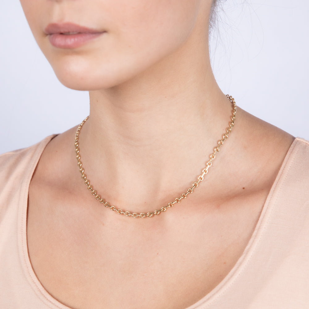 9ct Yellow Gold Belcher Chain 45cm - Elegant & Durable Jewelry for Women, Perfect for Everyday Wear & Special Occasions