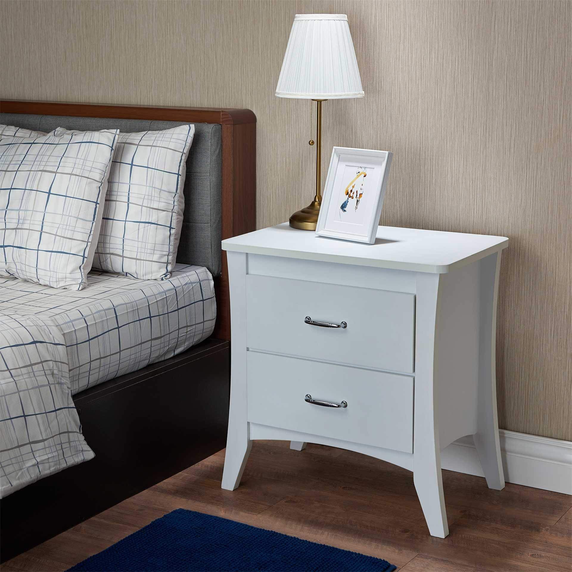 Modern Nightstands and Bedside Tables by HomeRoots - Stylish Multicolor Bedroom Furniture for Small Spaces, Apartment Living & Guest Rooms