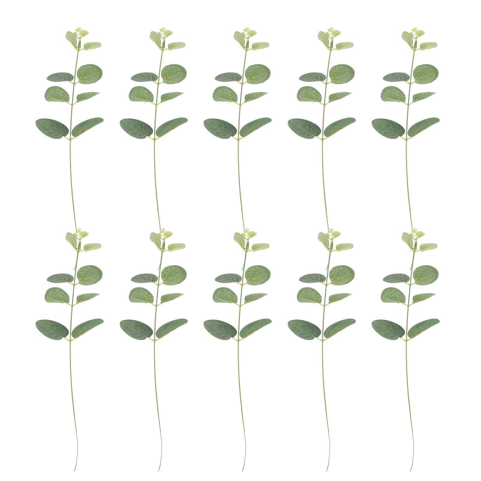 PartyKindom 10pcs Eucalyptus Leaf Cake Toppers - Tropical Greenery Cake Decorations for Wedding, Birthday, Baby Shower - Perfect for Home, Wall & Room Decor