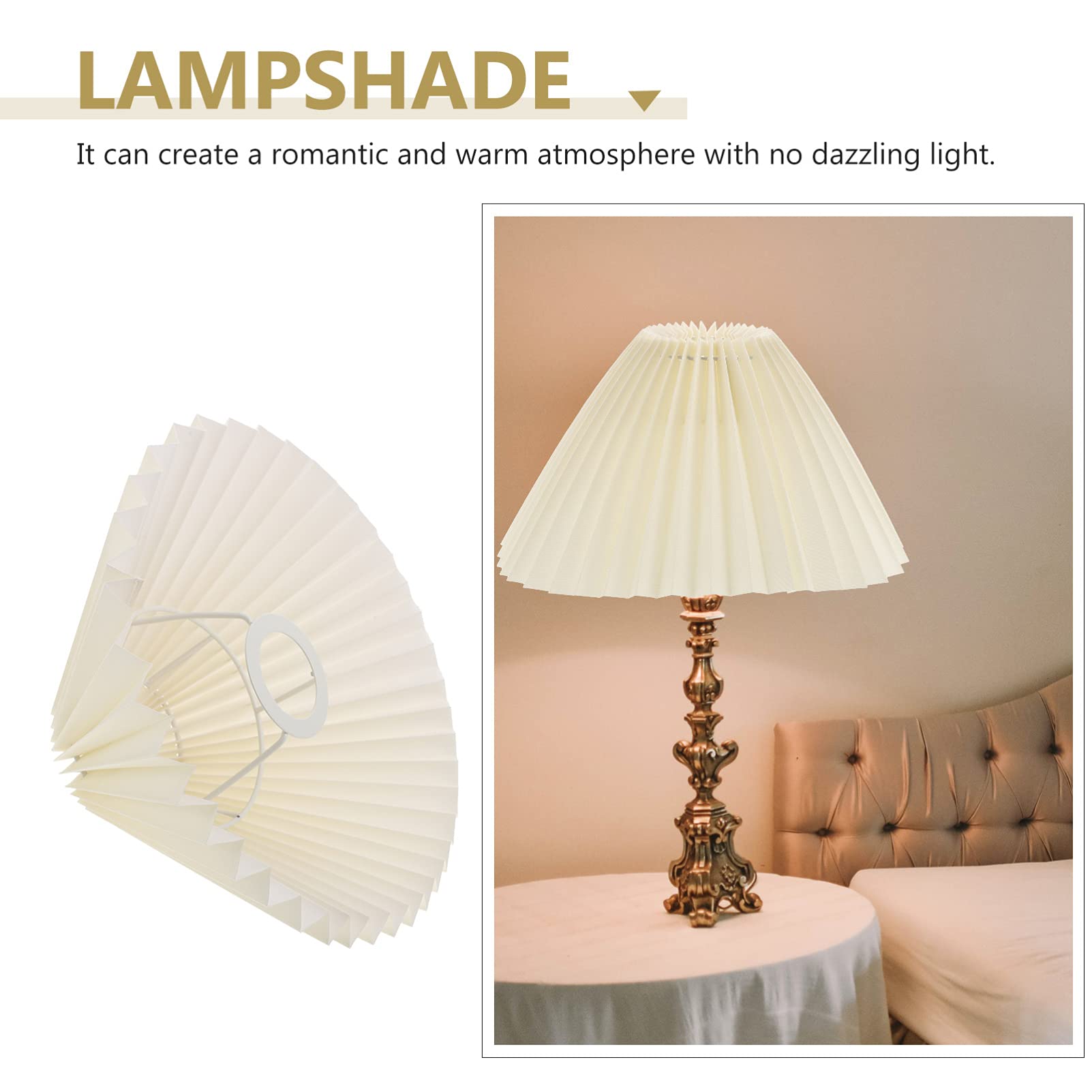 1PC Pleated Lampshade - Replacement Ceiling Lamp Shade for Chandeliers, Wall & Table Lamps - Star Pattern Holiday Decoration - Rustic Cloth Light Cover for Living Room, Bedroom & Dining Room Lighting