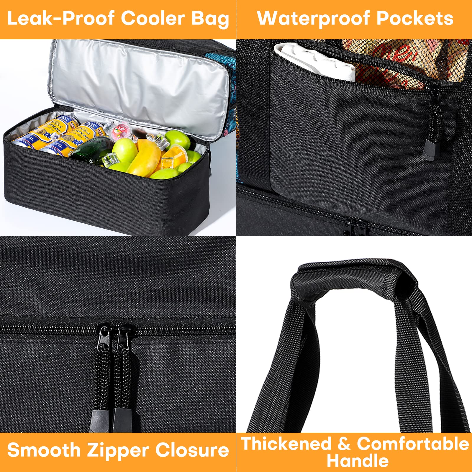Clothclose Mesh Beach Tote Bag for Women - Large Waterproof Swim Pool Bag with Cooler Compartment | Perfect for Travel, Beach Trips, Poolside Lounging & Summer Outings