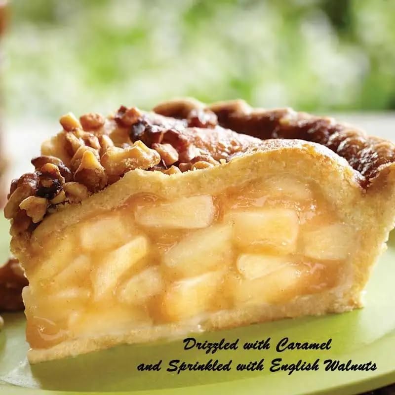 Burgers' Smokehouse Fresh Country Apple Walnut Pie - Homemade Handcrafted Dessert for Thanksgiving, Christmas & Family Gatherings