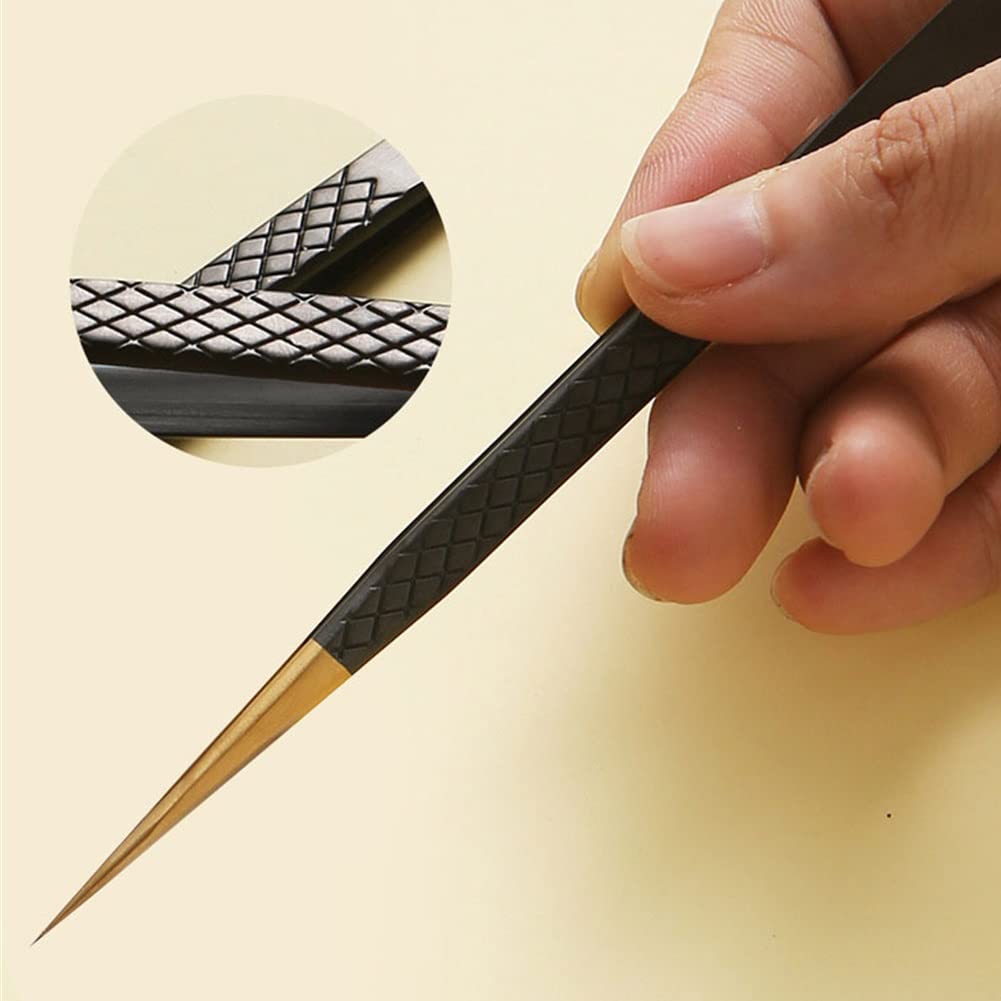 Professional Stainless Steel Volume Eyelash Tweezers - Curved Slant Tip for Individual & Strip Lash Extensions - Perfect for Salon, Home Use & DIY Beauty (2 Pack)
