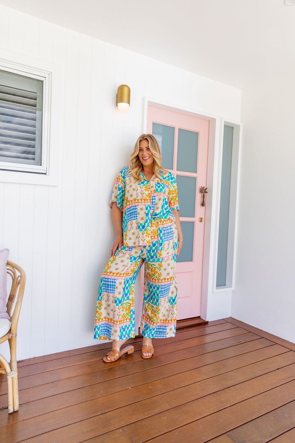 Luella Patch Garden Pants - Stylish Floral Print Women's Trousers for Casual Wear & Outdoor Activities