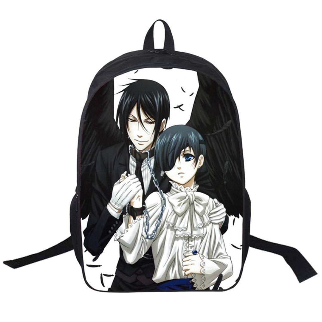 GO2COSY Anime Backpack for School & Travel - Black Butler Cosplay Daypack, Lightweight Student Bookbag with Laptop Compartment - Perfect for College, Work & Anime Conventions