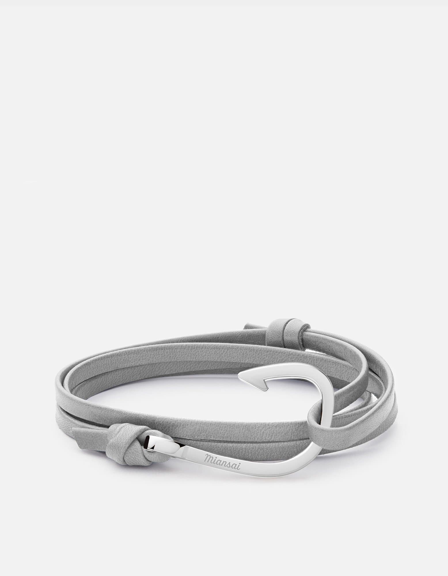 Stylish Silver Hook Leather Bracelet for Men & Women - Perfect for Casual Wear, Gifts, and Everyday Fashion Accessories