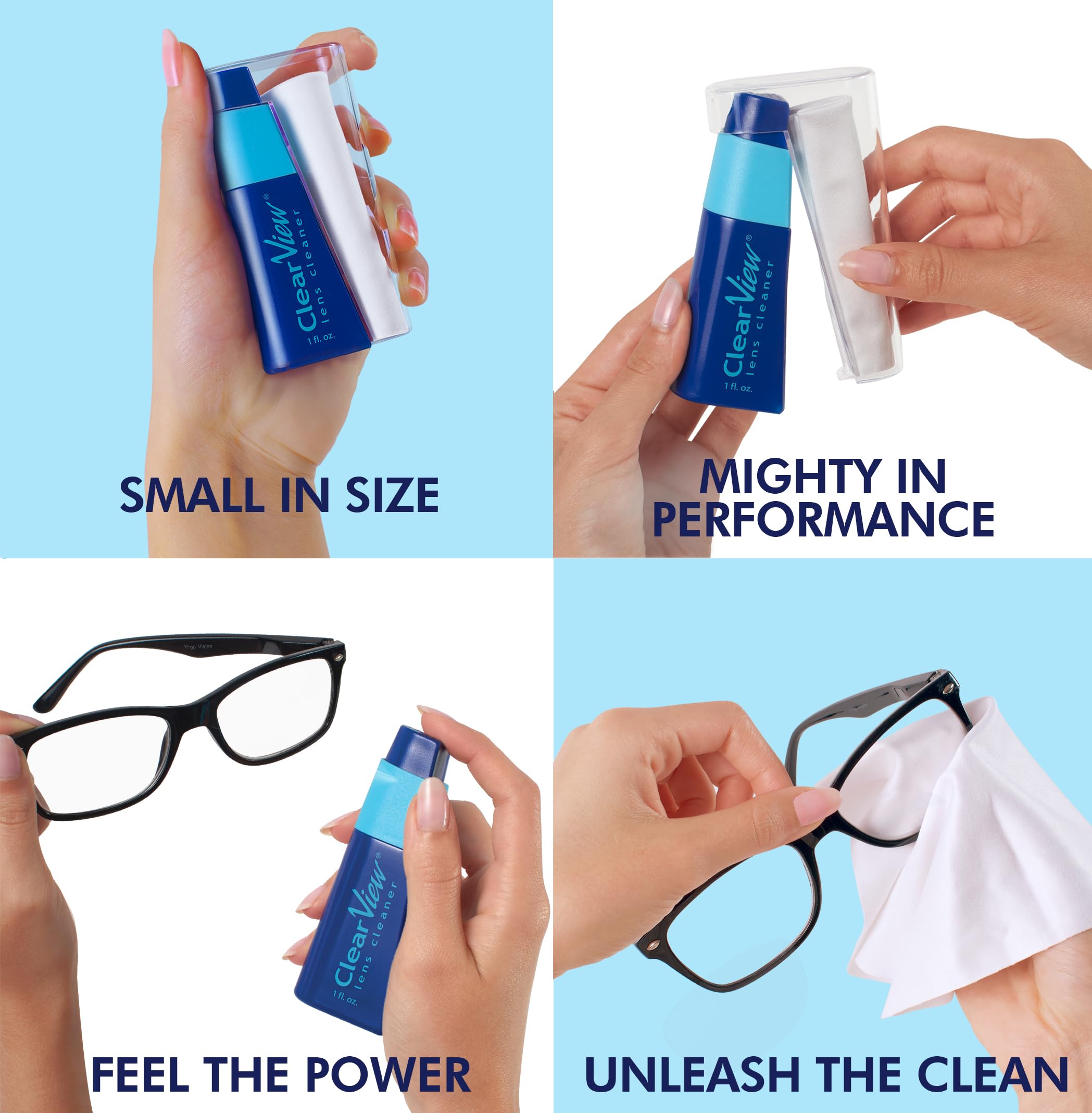 Portable Lens Cleaner Kit - Travel Size with Premium Cleaning Solution, Refillable Spray & Microfiber Cloth | Safe for Glasses, Camera Lenses & Screens | Compact & On-The-Go for Travel, Office & Outdoor Use
