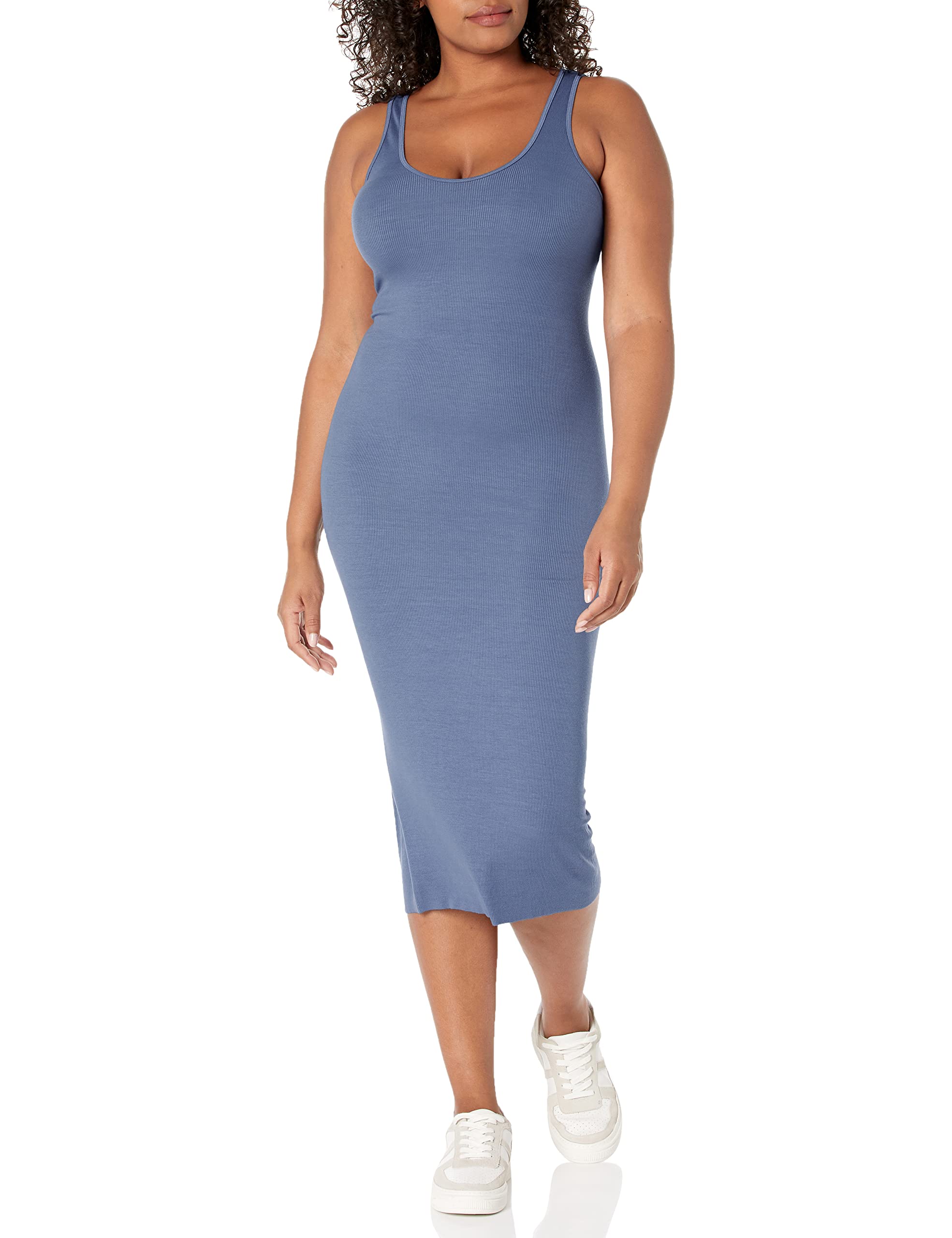 Enza Costa Women's Stretch Silk Rib Tank Midi Dress - Elegant Sleeveless Summer Dress for Weddings, Parties & Special Occasions